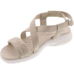 Easy Spirit Womens Treasur 2 Taupe Wedge Sandals 7.5 Medium (B,M) BHFO 6296