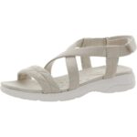 Easy Spirit Womens Treasur 2 Taupe Wedge Sandals 7.5 Medium (B,M) BHFO 6296