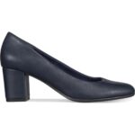 Easy Street Womens Proper Navy Faux Leather Pumps Shoes 8 Medium (B,M) BHFO 8510