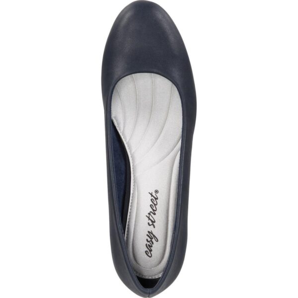 Easy Street Womens Proper Navy Faux Leather Pumps Shoes 8 Medium (B,M) BHFO 8510