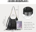 Emprier Fringe Hobo bags for Women Vegan Leather Tassel Crossbody Purse Western Fringe Purse and Handbag