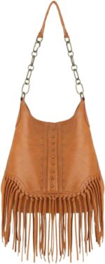 Emprier Fringe Hobo bags for Women Vegan Leather Tassel Crossbody Purse Western Fringe Purse and Handbag