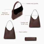 Faux Suede Hobo Bags Vegan Leather Shoulder Bag Tote for Women Medium Slouchy Designer Handbags Purses Fall Fashion