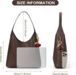 Faux Suede Hobo Bags Vegan Leather Shoulder Bag Tote for Women Medium Slouchy Designer Handbags Purses Fall Fashion