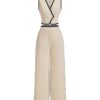 Floerns Women's 2 Piece Outfits Sleeveless Button Front Vest Blazer Jacket & Pants Business Suit Sets