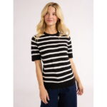 Free Assembly Women’s Cozy Yarn Shrunken Sweater Tee with Short Sleeves, Sizes XS-XXXL