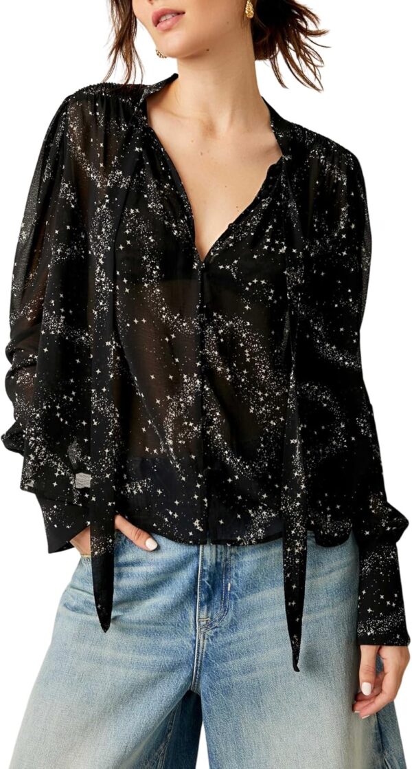 Free People Stars Align Printed Top