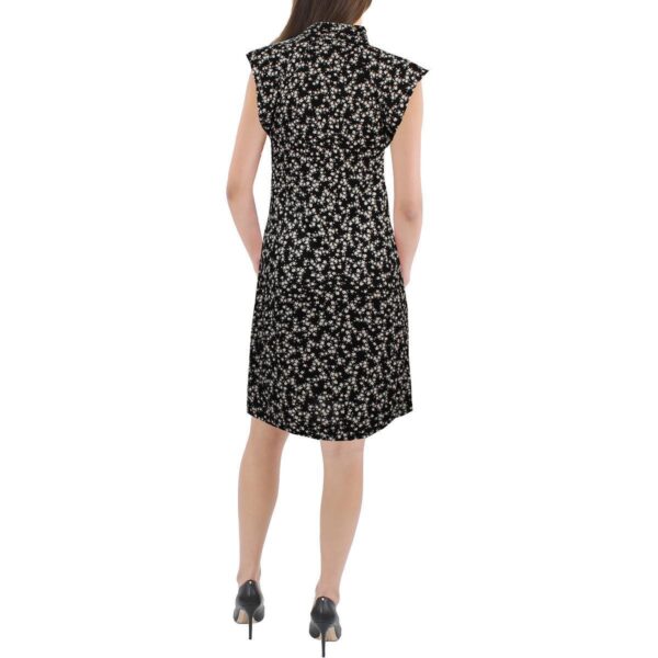 French Connection Womens Black Jersey Floral Faux Wrap Sundress 2 BHFO 3087