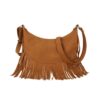 GLITZALL Boho Fringe Purse Small Crossbody Hobo Bags for Women Vegan Suede Western Country Purse