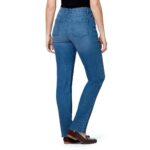 Gloria Vanderbilt Womens Amanda Blue Denim Tapered Leg Jeans 8L Long BHFO 8956