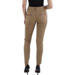 Gracia Womens Taupe Front Faux Leather Mixed Media Pockets Leggings M BHFO 3285