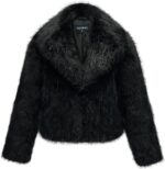 GRAN ORIENTE Women's 2024 Winter Furry Faux Fur Jackets,Cropped Fluffy Shaggy Warm Parka Coat Outerwear with Pockets