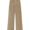 GRAPENT Corduroy Wide Leg Pants Woman High Waisted Fall Business Casual Elastic Waist Loose Trendy Trousers with Pockets