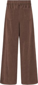 GRAPENT Corduroy Wide Leg Pants Woman High Waisted Fall Business Casual Elastic Waist Loose Trendy Trousers with Pockets