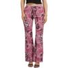 Guess Womens Pink Animal Print Frayed Hem High Rise Flared Jeans 28 BHFO 8006