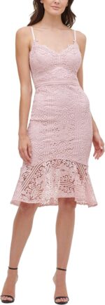 GUESS Women's Slip Lace Thread Detail Dress