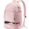 Gym Backpack for Women Small Gym Bag with Expandable Shoe Compartment Water Resistant Sports Backpack 26L Pink