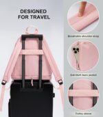 Gym Backpack for Women Small Gym Bag with Expandable Shoe Compartment Water Resistant Sports Backpack 26L Pink