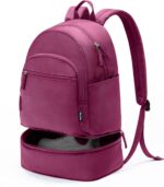 Gym Backpack for Women Small Gym Bag with Expandable Shoe Compartment Water Resistant Sports Backpack 26L Pink