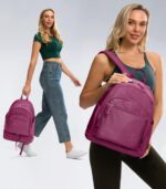 Gym Backpack for Women Small Gym Bag with Expandable Shoe Compartment Water Resistant Sports Backpack 26L Pink