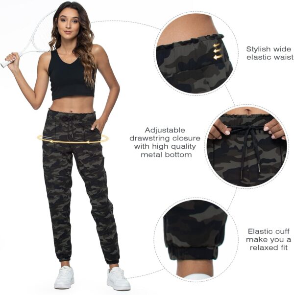 Haowind Joggers for Women with Pockets Elastic Waist Workout Sport Gym Pants Comfy Lounge Yoga Running Pants