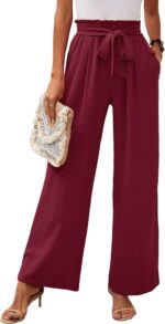 Heymoments Women's Wide Leg Pants add Tops High Waisted Sport Athletic Jogger Running Walking Sweatpant