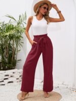 Heymoments Women's Wide Leg Pants add Tops High Waisted Sport Athletic Jogger Running Walking Sweatpant