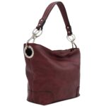 Hobo Shoulder Bag with Big Snap Hook Hardware