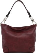 Hobo Shoulder Bag with Big Snap Hook Hardware