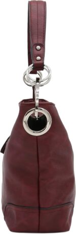 Hobo Shoulder Bag with Big Snap Hook Hardware