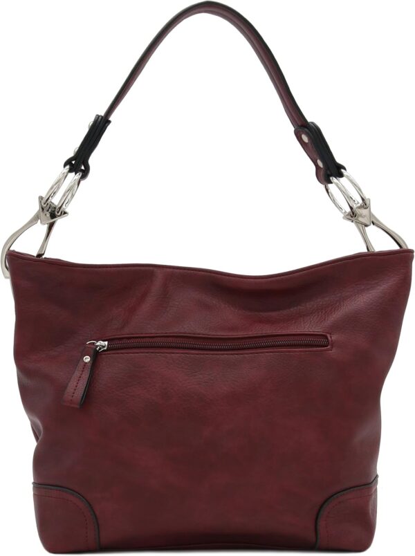 Hobo Shoulder Bag with Big Snap Hook Hardware