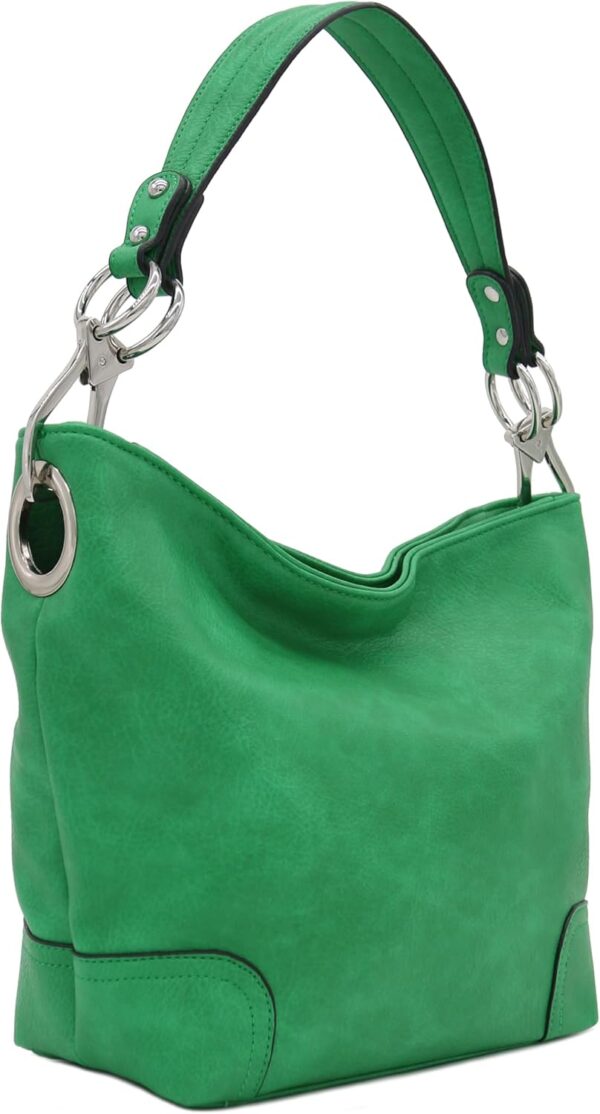 Hobo Shoulder Bag with Big Snap Hook Hardware