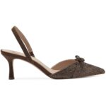 INC Womens Gelsey Bronze Slingback Heels Shoes 6 Medium (B,M) BHFO 6504