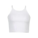 iOPQO tank top for women Women's Casual Fashion Solid O-neck Navel Slim Camisole Top womens tank tops White + S