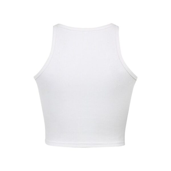 iOPQO tank top for women Women's Casual Fashion Solid O-neck Navel Slim Camisole Top womens tank tops White + S