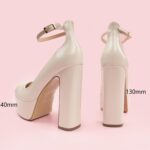 JENN ARDOR Platform Heels for Women Chunky Heel Closed Toe High Heels Block Heel Ankle Strap