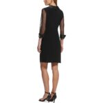 Jessica Howard Womens Black Illusion Faux Wrap Sheath Dress Petites 8P BHFO 5693