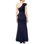 Jessica Howard Womens Navy Ruffled Scuba Formal Evening Dress Gown 6 BHFO 4547