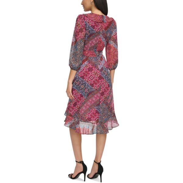 Jessica Howard Womens Pink Ruffled Wrap Dress 6 BHFO 0717