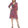 Jessica Howard Womens Pink Ruffled Wrap Dress 6 BHFO 0717