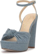 Jessica Simpson Womens Immie Ankle Strap Platform Pumps