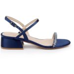 Jewel Badgley Mischka Womens AALIYAH Navy Ankle Strap 6 Medium (B,M) BHFO 8347