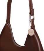 JOLLQUE Shoulder Bag for Women, Small Leather Handbag Purse,Unique Trendy Zipper Hobo Bag