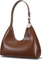 JOLLQUE Shoulder Bag for Women, Small Leather Handbag Purse,Unique Trendy Zipper Hobo Bag