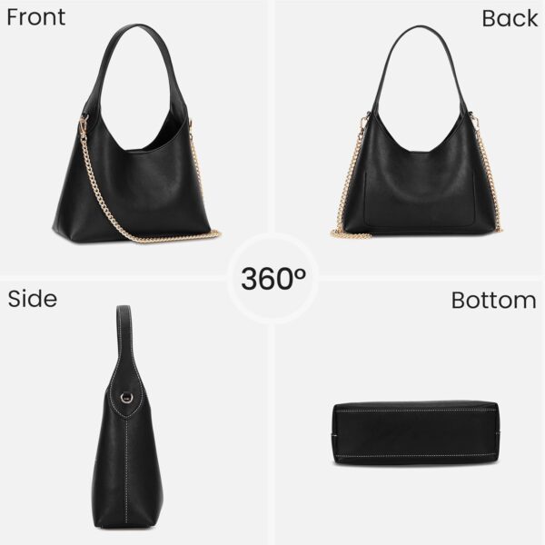 JQWSVE Shoulder Bags for Women Small Tote Purse with Cherry Bag Charm Trendy Leather Handbag Fall Purse Chain Crossbody Bag