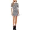 Kingston Grey Womens B/W Printed Collar Bodycon Dress Juniors XS BHFO 2323