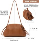 KingTo Clutch Purses for Women, Soft Cloud Bag Fashion Dumpling with Ruched Pouch Handbag for Crossbody Shoulder