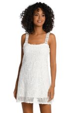 La Blanca Women's Standard Sleeveless Mini Dress Swimsuit Cover Up