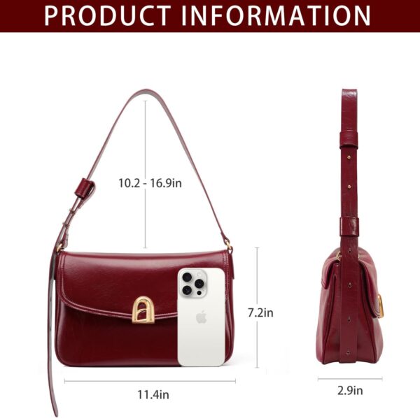 LA FESTIN Large Leather Purses For Women Trendy Crossbody Satchel Bag Adjustable Strap Summer Purse Underarm Handbags