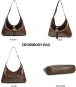 LA FESTIN Leather Hobo Crossbody Bags for Women Work Tote Purse Shoulder Bag with Adjustable Strap Trendy Travel Purse